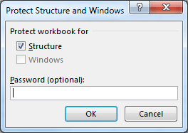 Protect Workbook Options